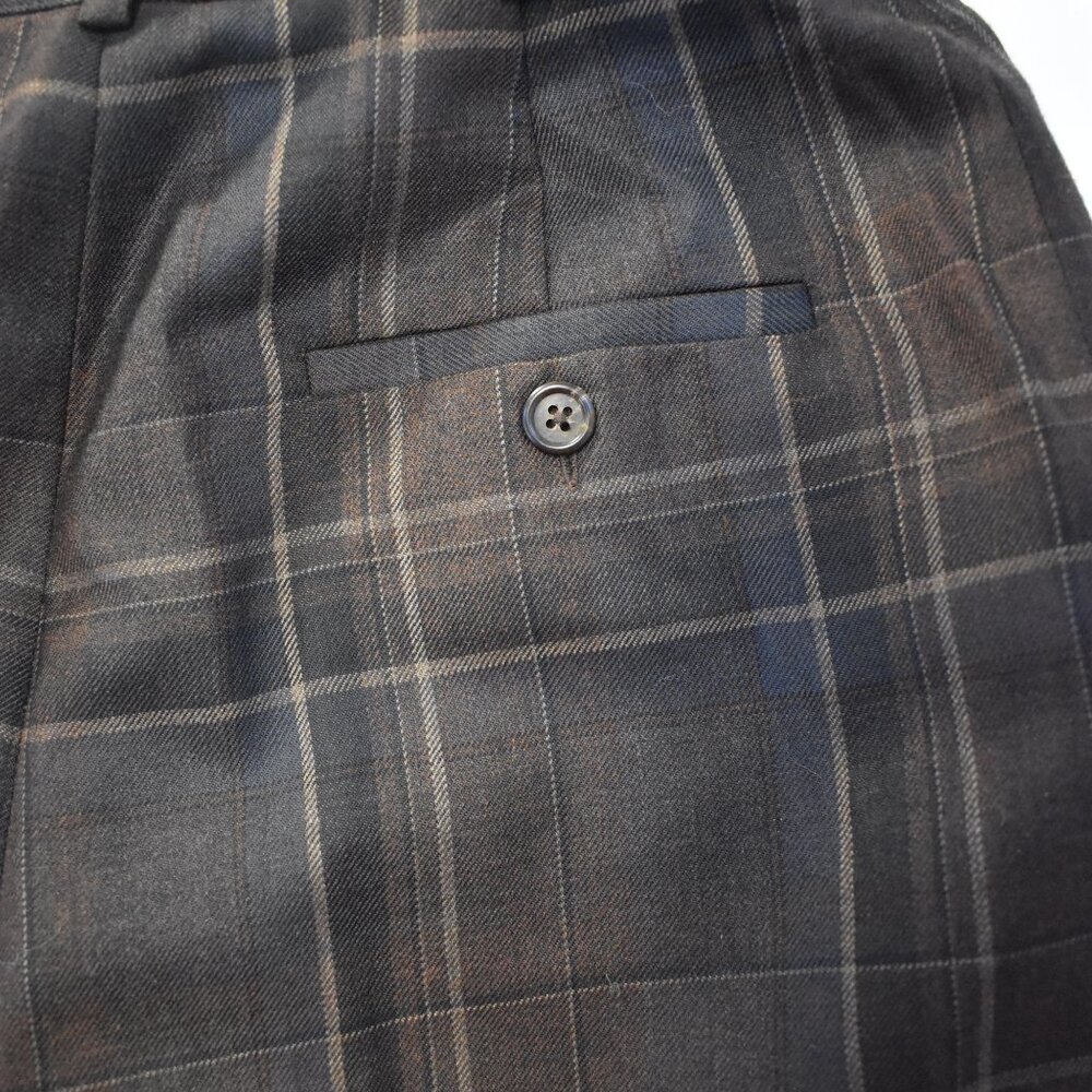 Ralph Lauren 100% Pure New Wool Women's Brown Plaid Dress Pants Size 4 - Picture 11 of 16